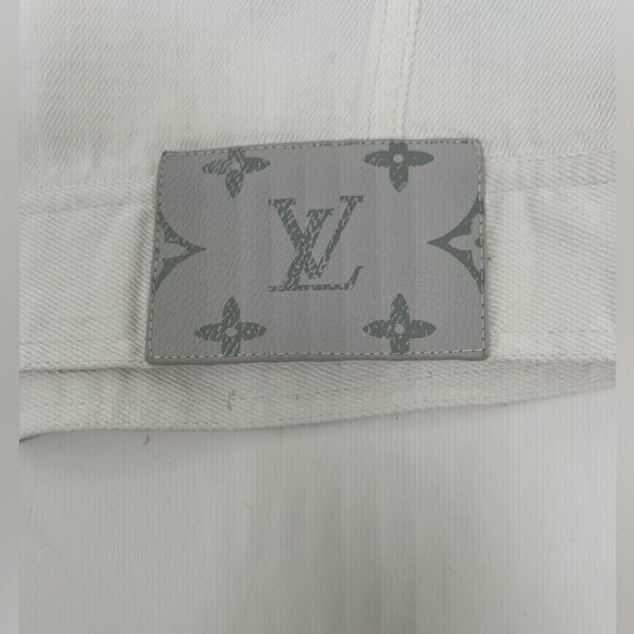 Louis Vuitton White Space Applique Denim Jacket Size 52 Large L - Picture 5 of 11